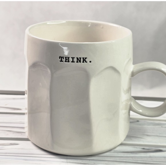 Rae Dunn Other - Rae Dunn Mug THINK Artisan Collection By Magenta Typewriter Font Coffee Cup